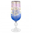 Бокалы для шампанского 180 мл 6 шт  Bohemia &quot;Клаудия /Лепка сине-фиолетовая &quot; B-L / 066227