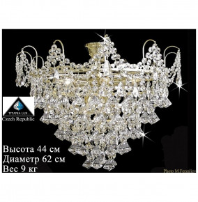 Люстра 9 рожковая хрусталь /золото  Titania Lux "Титания Люкс" h-44 см, диаметр-62 см, вес 9 кг / 009629