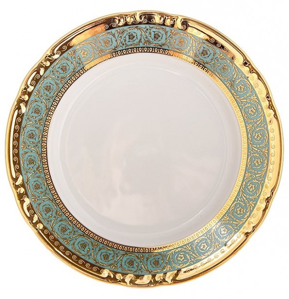 Набор тарелок 19 см 6 шт  Thun &quot;Констанция /Серо-голубая полоса с золотом&quot; / 105319