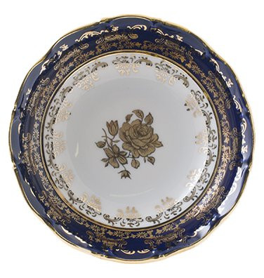 Салатник 13 см  Royal Czech Porcelain &quot;Офелия /Золотая роза /Кобальт&quot; / 204804