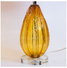 Настольная лампа 1 рожковая  Cloyd "CEREUS" / бел. - выс. 58 см - янтарн. стекло / 336436