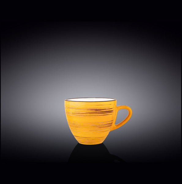Чайная чашка 190 мл жёлтая  Wilmax &quot;Spiral&quot; / 261618
