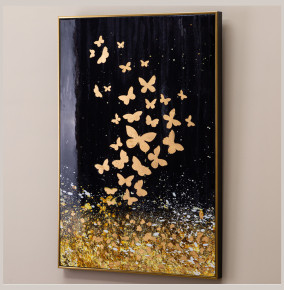 Картина 62 х 92 х 4,5 см в раме  Bronco "Золотые бабочки" / 342014