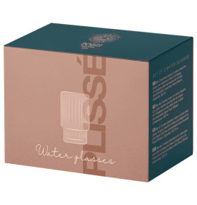 Стаканы для воды 320 мл 2 шт розовые  Pozzi Milano 1876 "Modern Classic" (подарочная упаковка)  / 340169