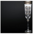 Бокалы для шампанского 190 мл 6 шт  Bohemia &quot;Анжела /Антик платина /Стразы&quot; R-G / 049076
