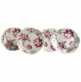 Набор тарелок 20 см 4 шт  Easy Life "Розовый цветок" (подарочная упаковка) / 153238