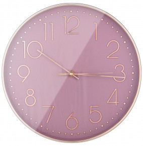 Часы настенные 30,5 х 30,5 х 4,5 см розовые  LEFARD "МОДЕРН" / 269284