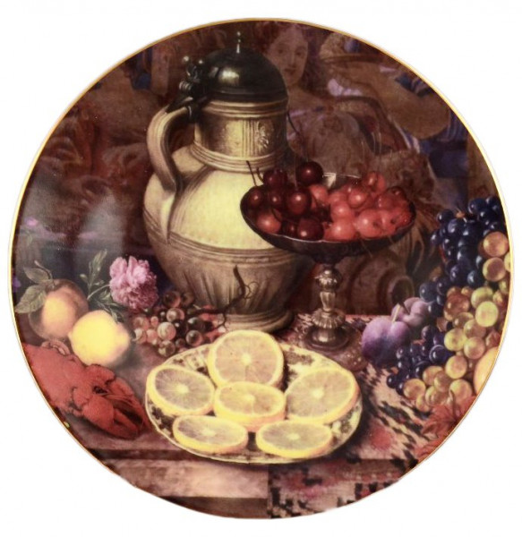 Тарелка декоративная 19 см настенная  Thun &quot;Натюрморт с фруктами&quot; / 053733