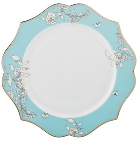 Набор тарелок 27,5 см 6 шт бело-голубые  LEFARD "Цветочки /Золото" / 186264