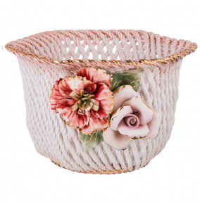 Кашпо для цветов 29 х 18 см  Lanzarin Ceramiche "Корзина с цветами" / 171868