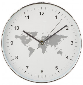 Часы настенные 30 см кварцевые  LEFARD "WORLD MAP" / 197438