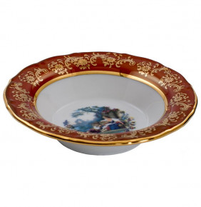 Розетка 11 см  Royal Czech Porcelain "Офелия /Барокко красное" / 204377