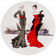 Тарелка 20,5 см 1 шт  LEFARD &quot;Fashion Queen /В красном платье&quot; / 190522