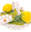 Корзина 20 см декоративная овальная  Orgia &quot;Лимоны&quot; / 246698