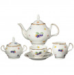 Чайный сервиз на 6 персон 15 предметов низкая чашка  Thun &quot;Бернадотт /Сливы&quot; / 023799