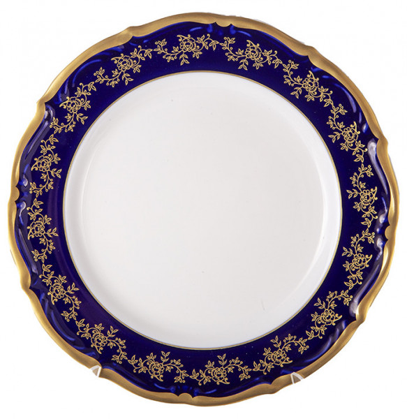 Набор тарелок 25 см 6 шт  Leander &quot;Мария-Тереза /Золотые веточки /Кобальт&quot; / 229204