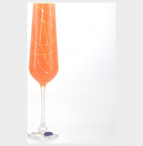 Бокалы для шампанского 200 мл 6 шт  Crystalex CZ s.r.o. "Сандра /Оранжевые" / 146889