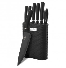 Набор кухонных ножей 7 предметов на подставке  Berlinger Haus "Black Silver" / 280757