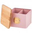 Банка для чайных пакетиков 11 х 11 х 7 см розовая 800 мл  Agness &quot;Majesty&quot; / 252382