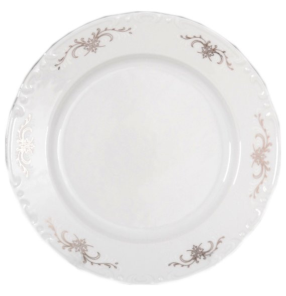 Набор тарелок 19 см 6 шт  Thun &quot;Констанция /Серый орнамент /отводка платина&quot;  / 006300