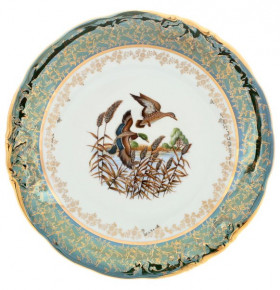 Блюдо 30 см круглое  Sterne porcelan "Фредерика /Охота зеленая" / 128765