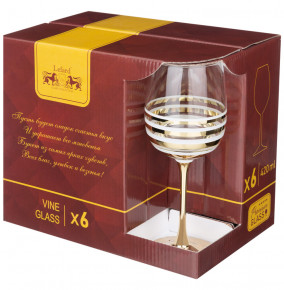 Бокалы для красного вина 420 мл 6 шт  АО "Корпорация СТАР" "Line gold" / 298437