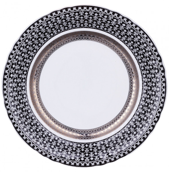 Набор тарелок 25 см 6 шт  Leander &quot;Соната /Королевская лилия на чёрном&quot; / 285419