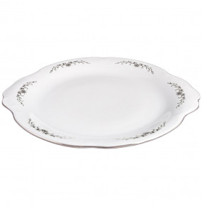 Пирожковая тарелка 29 см 1 шт  Cmielow "Камелия /Серый орнамент" / 115725