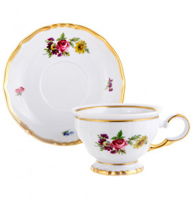 Набор чайных пар 160 мл 6 шт  Bohemia Porcelan Moritz Zdekauer 1810 s.r.o. "Анжелика 860 /Полевой цветок" / 122588