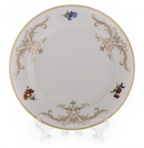 Набор тарелок 19 см 6 шт  Bohemia Porcelan Moritz Zdekauer 1810 s.r.o. "Аннетта /Золотой вензель и Цветы" / 088922