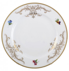 Набор тарелок 19 см 6 шт  Bohemia Porcelan Moritz Zdekauer 1810 s.r.o. "Аннетта /Золотой вензель и Цветы" / 088922