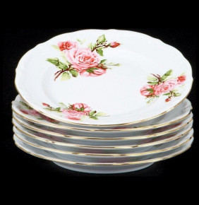 Набор тарелок 19 см 6 шт  Cmielow "Мария-Тереза /Розовые розы" / 111555