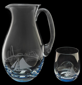Набор для воды 7 предметов (кувшин 1,9 л + 6 стаканов по 460 мл)  Rona "Кораблик" / 064824