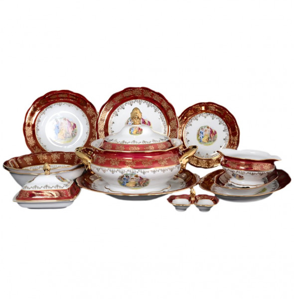 Столовый сервиз на 6 персон 27 предметов  Royal Czech Porcelain &quot;Фредерика /Мадонна красная&quot; / 086866