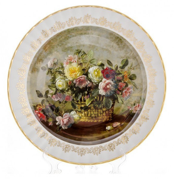 Настенная тарелка 32 см  Bavarian Porcelain &quot;Цветы 4&quot; / 085325