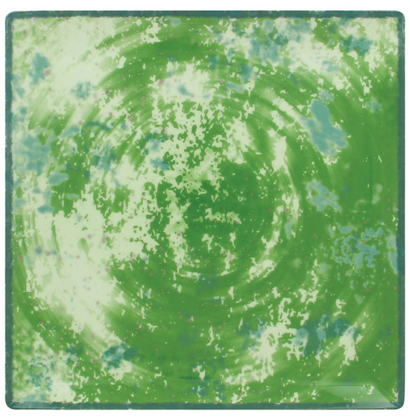 Тарелка 27 х 27 х 2,6 см квадратная зеленая  RAK Porcelain &quot;Peppery&quot; / 314814