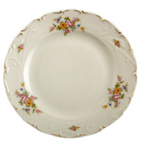 Набор тарелок 25 см 6 шт  Bohemia Porcelan Moritz Zdekauer 1810 s.r.o. "Лиана /Цветочный букет /СК" / 092103