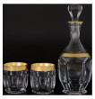 Набор для виски 3 предмета (графин 800 мл + 2 стакана по 250 мл)  Crystalite Bohemia &quot;Сафари /Матовое золото /430469&quot; / 038951
