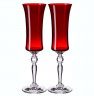 Изображение товара Бокалы для шампанского 190 мл 2 шт  Crystalex CZ s.r.o. "Грация /Красные"  / 277149