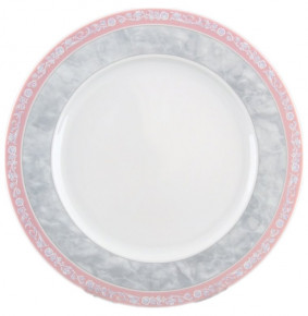 Блюдо 30 см круглое  Thun "Яна /Серый мрамор с розовым кантом" / 128481