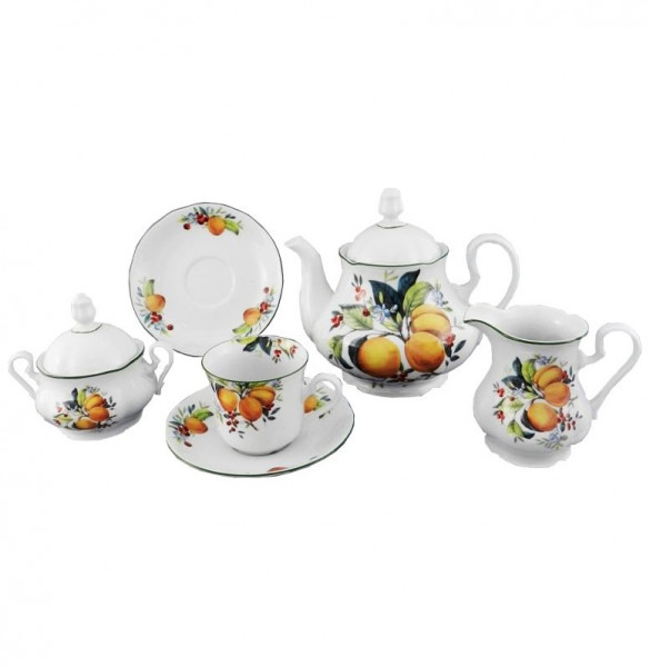Чайный сервиз на 6 персон 15 предметов  Leander &quot;Мэри-Энн /Абрикосы&quot; / 157998