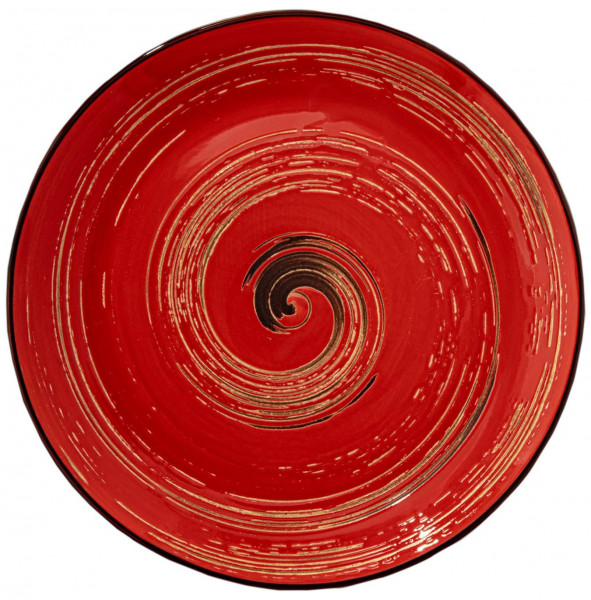 Тарелка 23 см красная  Wilmax &quot;Spiral&quot; / 261548