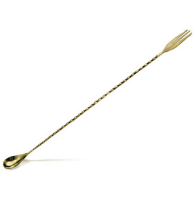 Столовый прибор Ложка барная 40 см бронза  Lumian Luxury Bar Tools "Trident fork" / 320759
