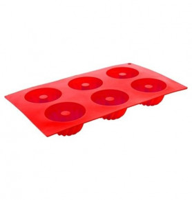 Форма для выпечки мини-кексов 29,5 х 17,5 см силикон красная "Banquet"  / 155580