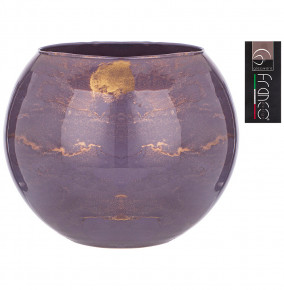 Ваза для цветов 20 см  Franko "Sfera golden marble lavender" / 288713