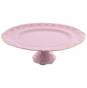 Блюдо 36 см овальное н/н  Leander "Соната /Розовый цветок" розовая / 149800