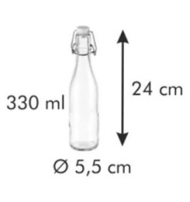 Бутылка с зажимом 330 мл  Tescoma "DELLA CASA /Без декора" / 147350