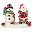 Набор для специй 2 предмета на подставке  LEFARD &quot;Дед Мороз и снеговик&quot; / 273479