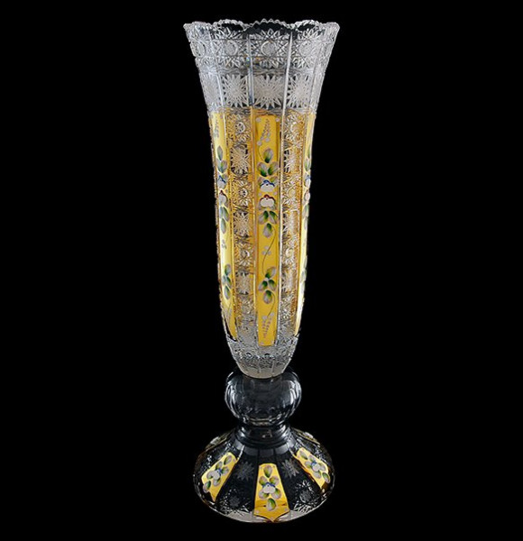 Ваза для цветов 58,5 см  Aurum Crystal &quot;Хрусталь с золотом&quot; / 035001