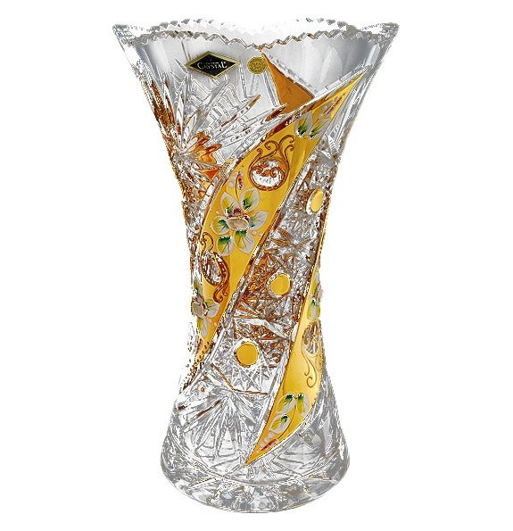 Ваза для цветов 30,5 см  Aurum Crystal &quot;Хрусталь с золотом&quot; / 057919
